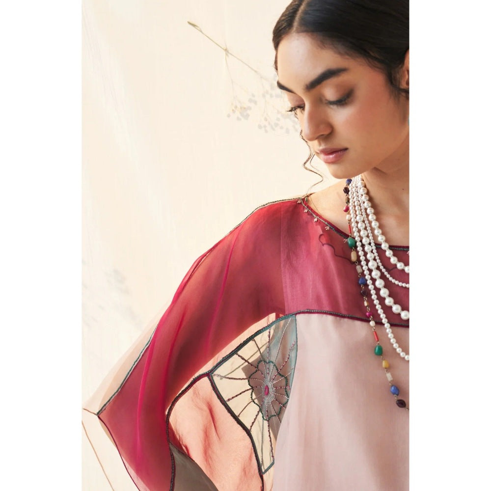 Janki India Multicolour Kaftan with Pant (Set of 2)