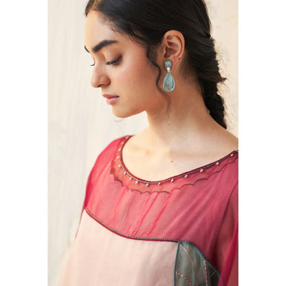 Janki India Multicolour Kaftan with Pant (Set of 2)