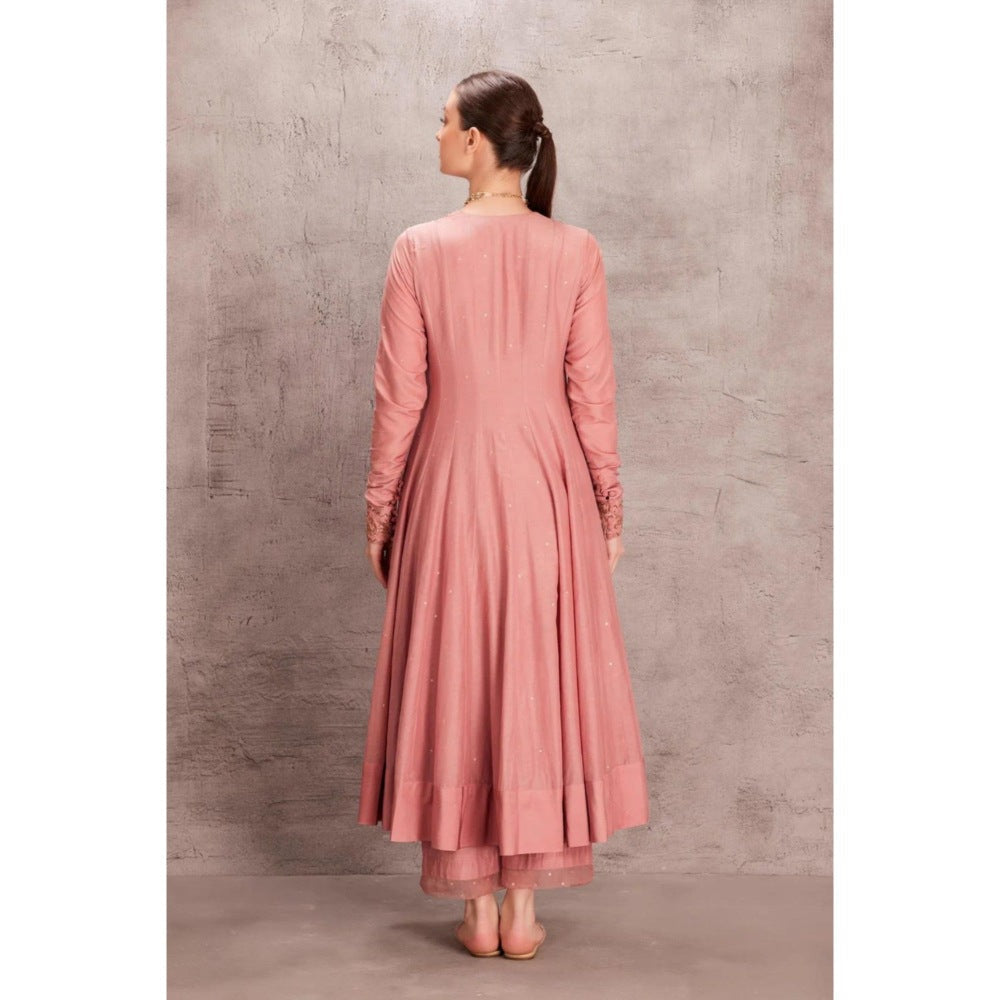 Janki India Baby Pink Anarkali with Pant and Dupatta (Set of 3)