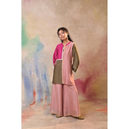 Jasashi Multicoloured Kurta with Palazzo (Set of 2)