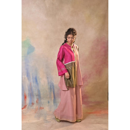 Jasashi Multicoloured Kurta with Palazzo (Set of 2)