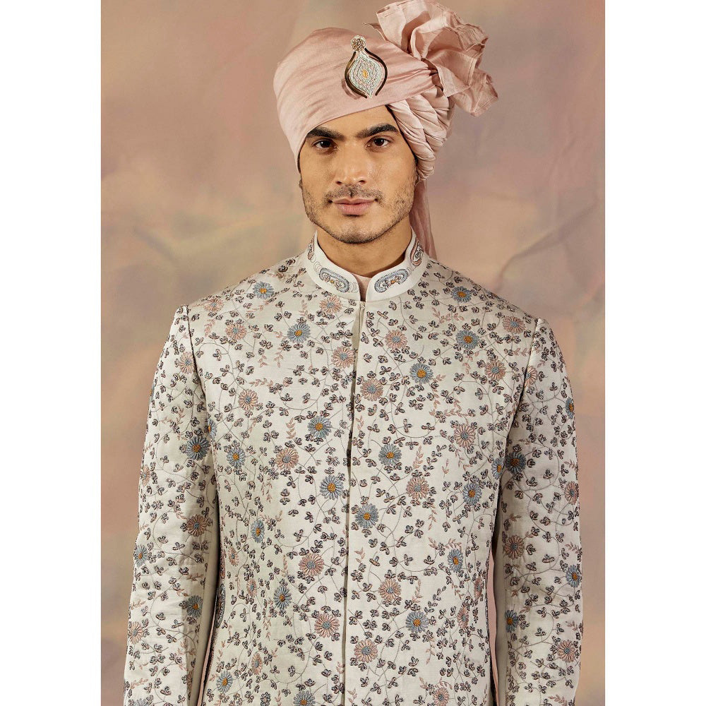 Jatin Malik Silver Lining Kurta & Sherwani (Set of 4)