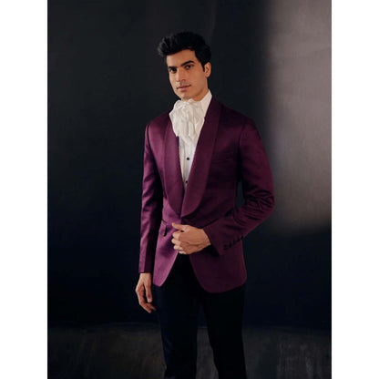Jatin Malik Coral Wine Tux (Set of 3)
