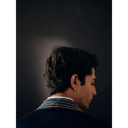 Jatin Malik Space Blue Tux (Set of 4)