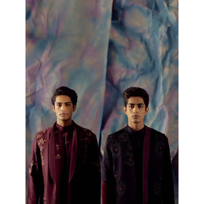 Jatin Malik Merlot Homme Shrug (Set of 3)
