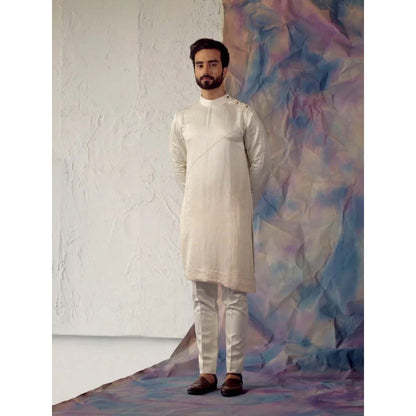 Jatin Malik Ivory Phulkari Shrug (Set of 3)
