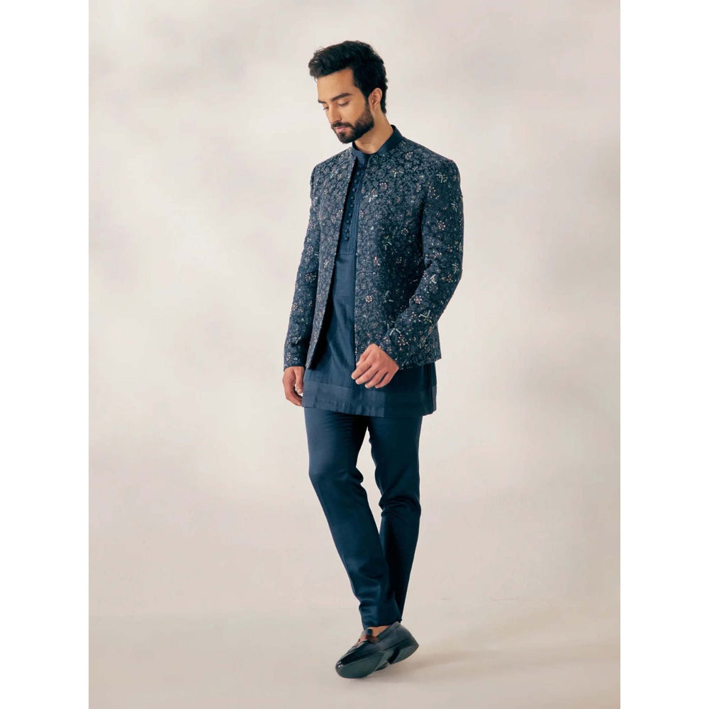 Jatin Malik Blue Page-3 Short Jacket (Set of 3)