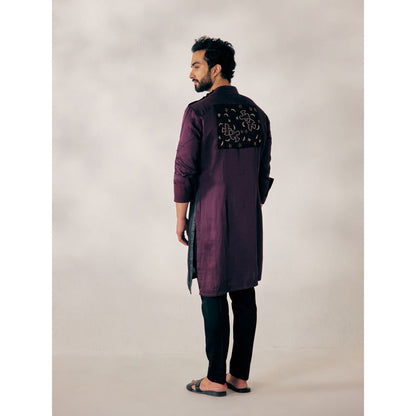 Jatin Malik Multi Medley Panelled Kurta (Set of 2)