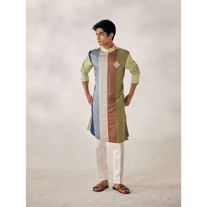 Jatin Malik Medley Multi Coloured Kurta (Set of 2)