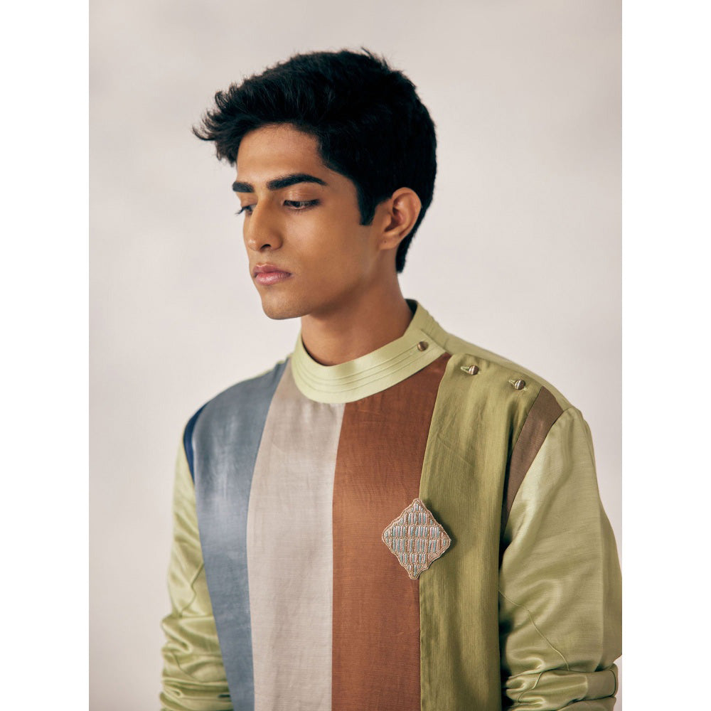 Jatin Malik Medley Multi Coloured Kurta (Set of 2)