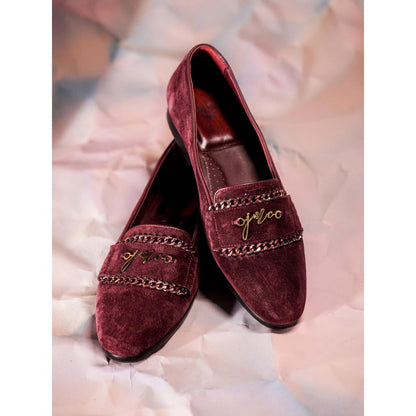 Jatin Malik Wine Chain Loafers