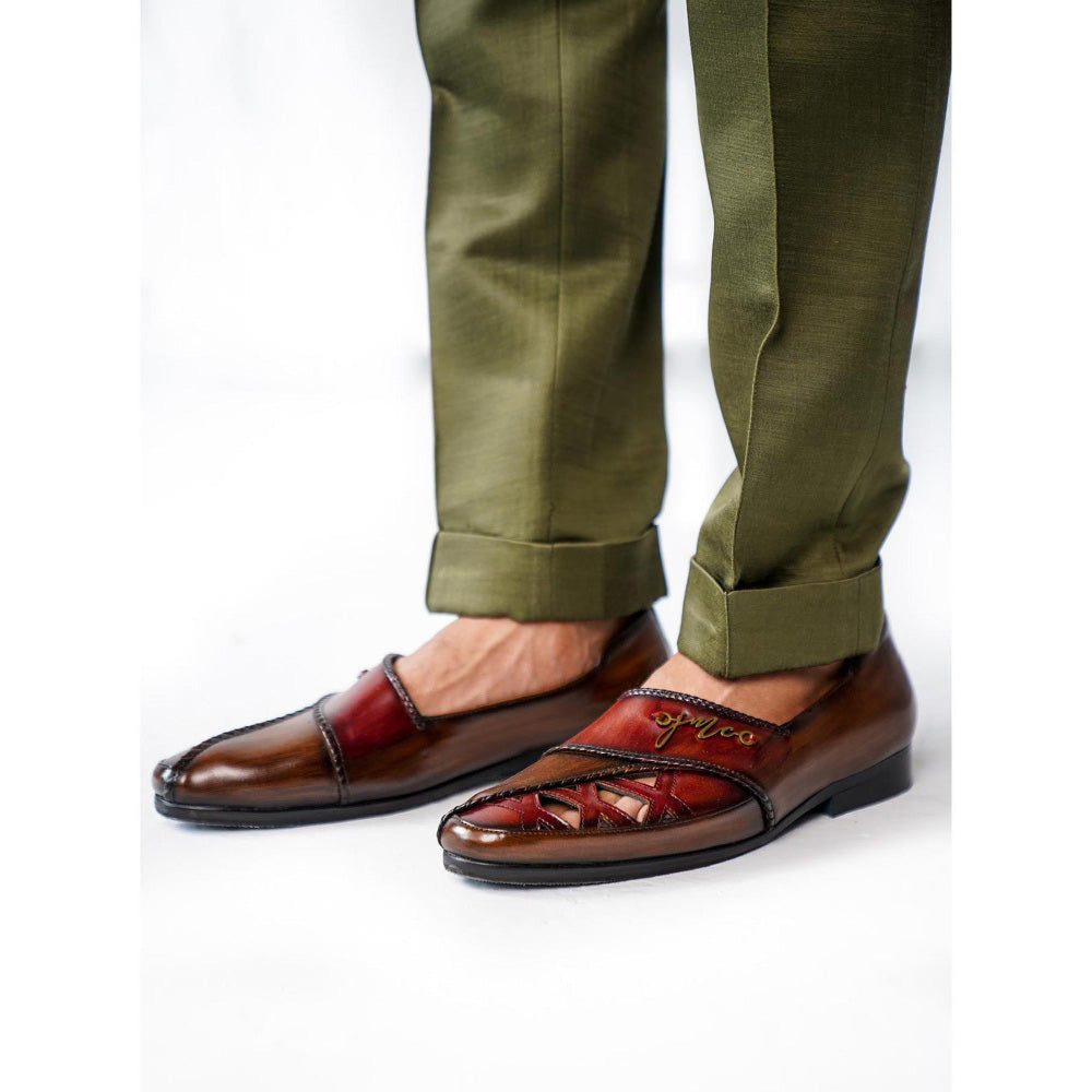 Jatin Malik Brown Solid Loafers