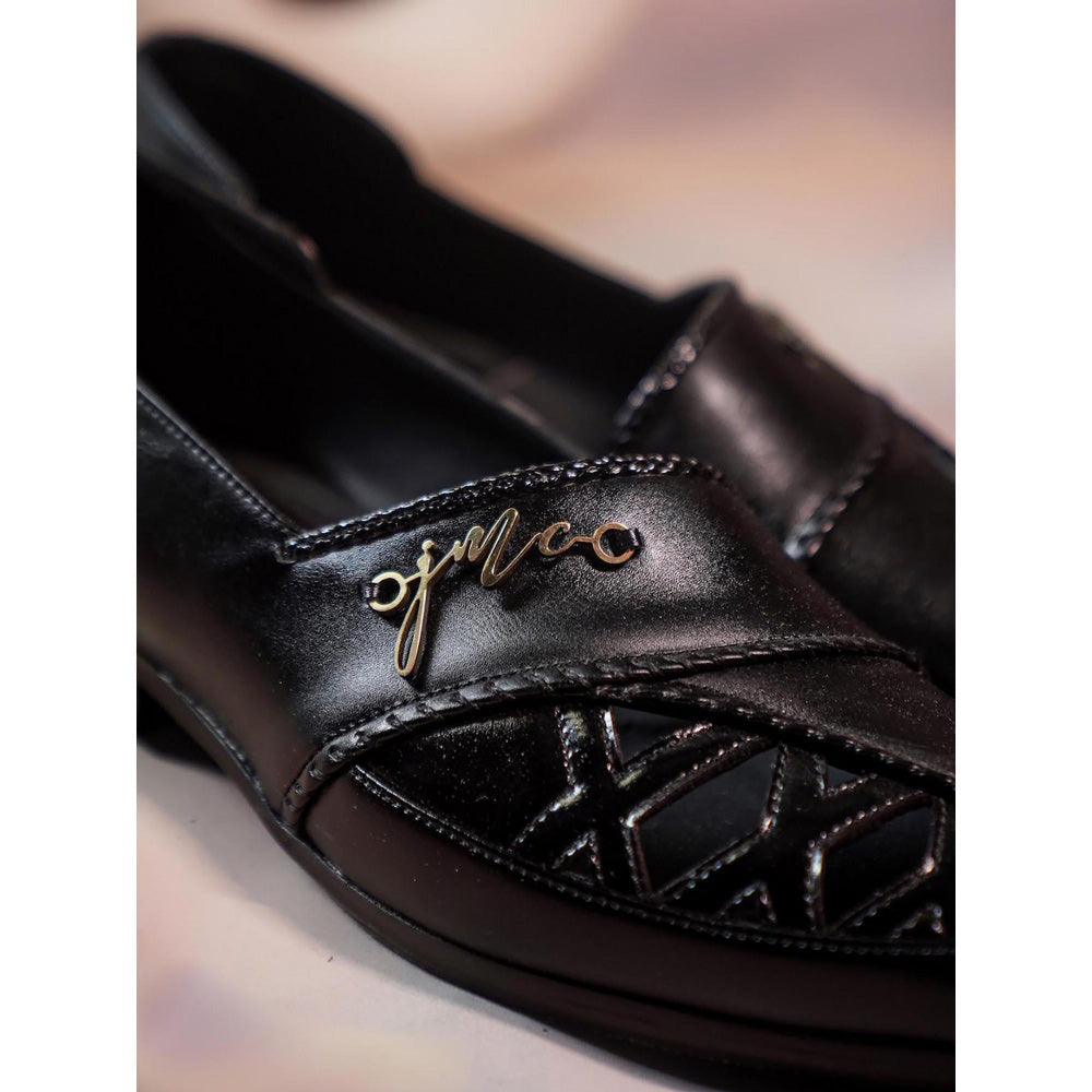 Jatin Malik Black Solid Loafers
