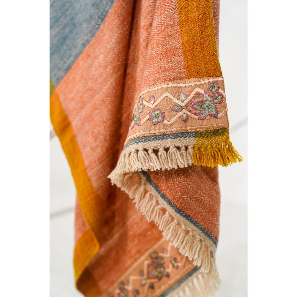 Jatin Malik Color Block Pashmina Shawl