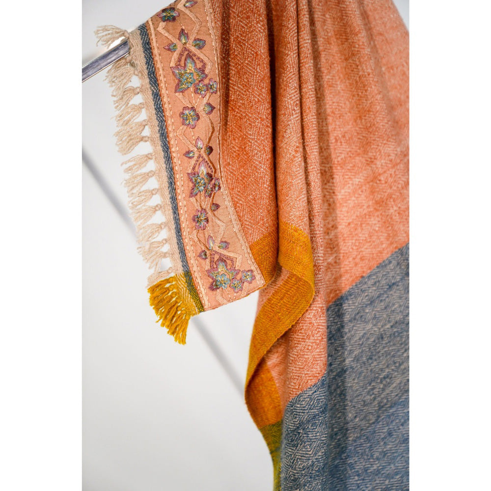 Jatin Malik Color Block Pashmina Shawl