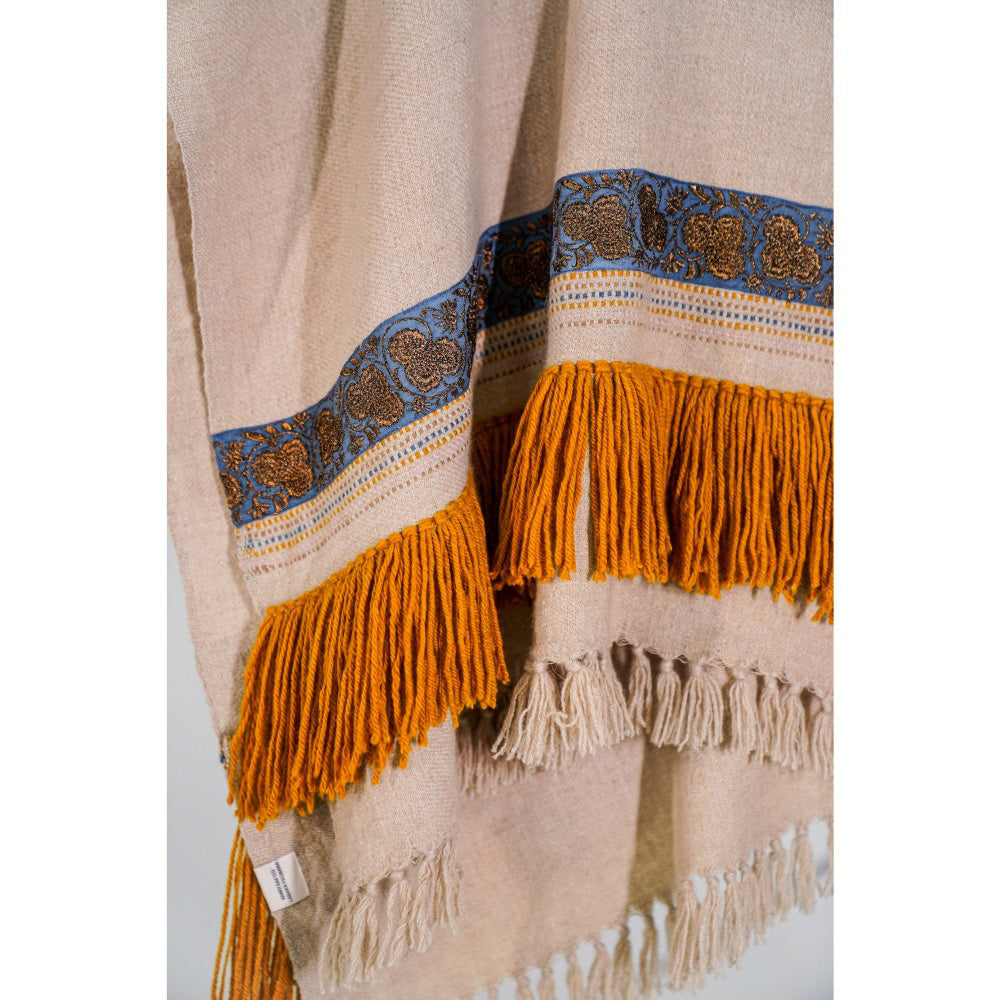 Jatin Malik Beige Pashmina Shawl