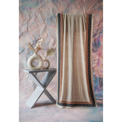 Jatin Malik Ivory Pashmina Shawl