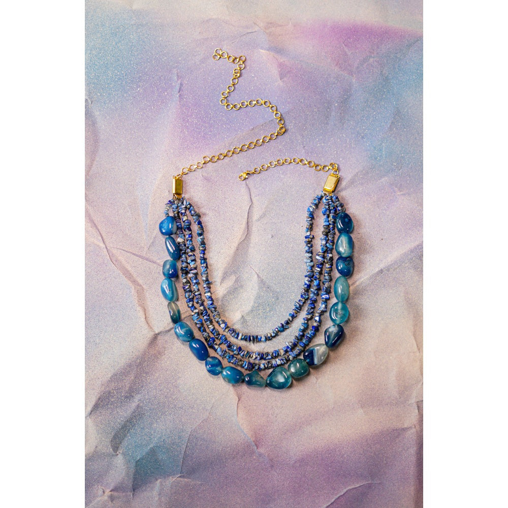 Jatin Malik Sapphire Waves Neckpiece