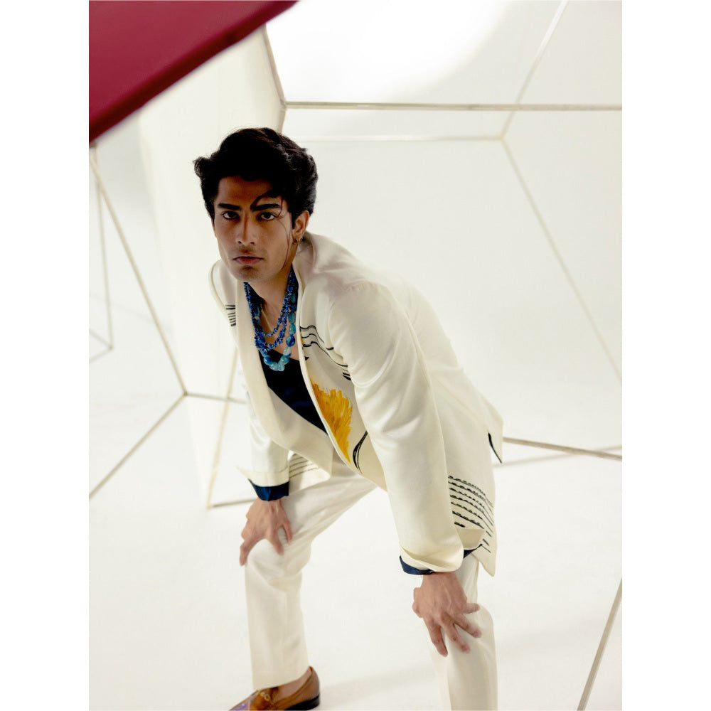 Jatin Malik Sapphire Waves Neckpiece