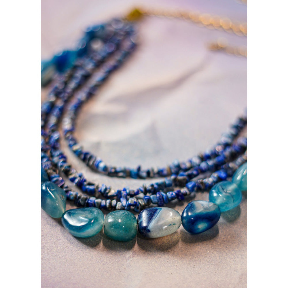 Jatin Malik Sapphire Waves Neckpiece