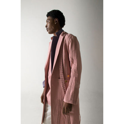 Jatin Malik Mr. Pink Overcoat (Set of 2)