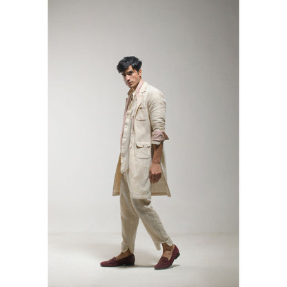 Jatin Malik Pale Oak Overcoat