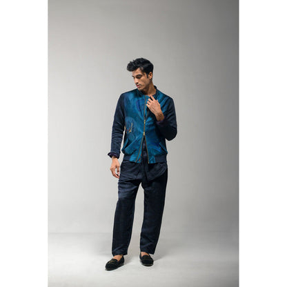 Jatin Malik Midnight at Eiffel Jacket (Set of 3)