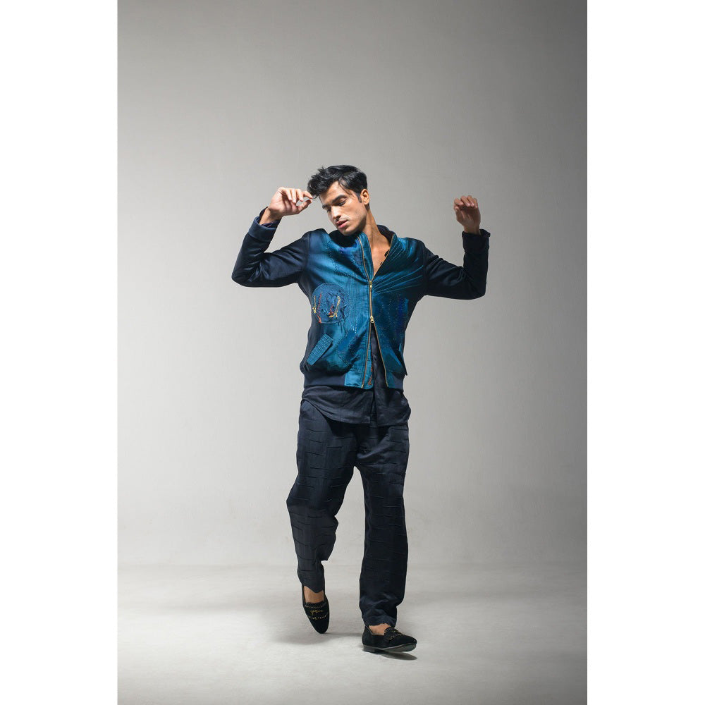 Jatin Malik Midnight at Eiffel Jacket (Set of 3)