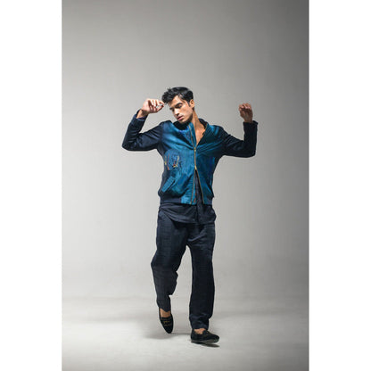 Jatin Malik Midnight at Eiffel Jacket (Set of 3)