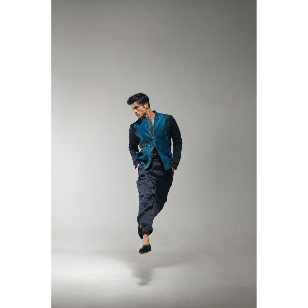 Jatin Malik Midnight at Eiffel Jacket (Set of 3)