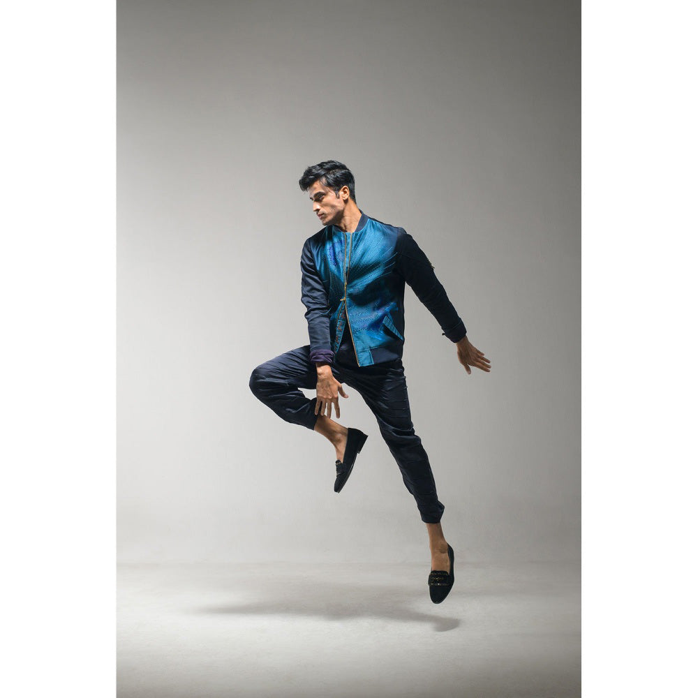 Jatin Malik Midnight at Eiffel Jacket (Set of 3)