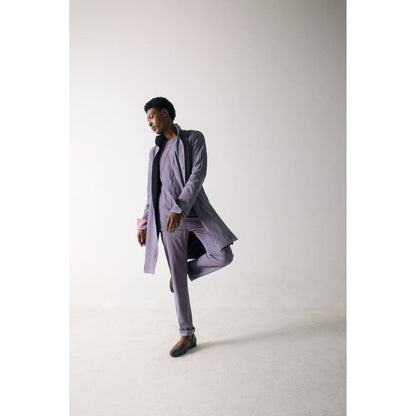 Jatin Malik English Purpul Overcoat (Set of 3)