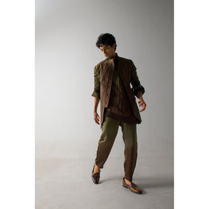 Jatin Malik Mr. Olive in Brown Shacket (Set of 3)
