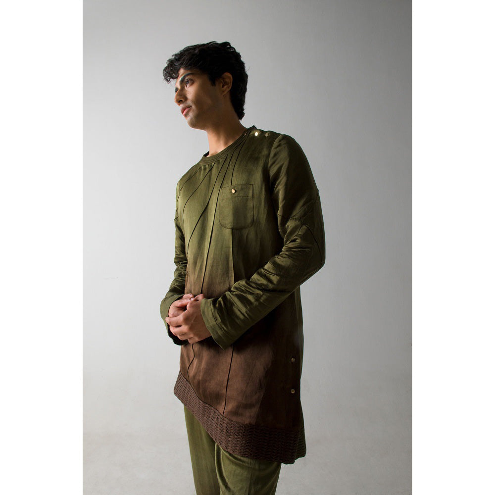 Jatin Malik Mr. Olive in Brown Shacket (Set of 3)