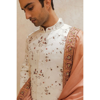 Jatin Malik The Regal White Sherwani (Set of 4)