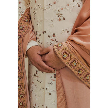 Jatin Malik The Regal White Sherwani (Set of 4)