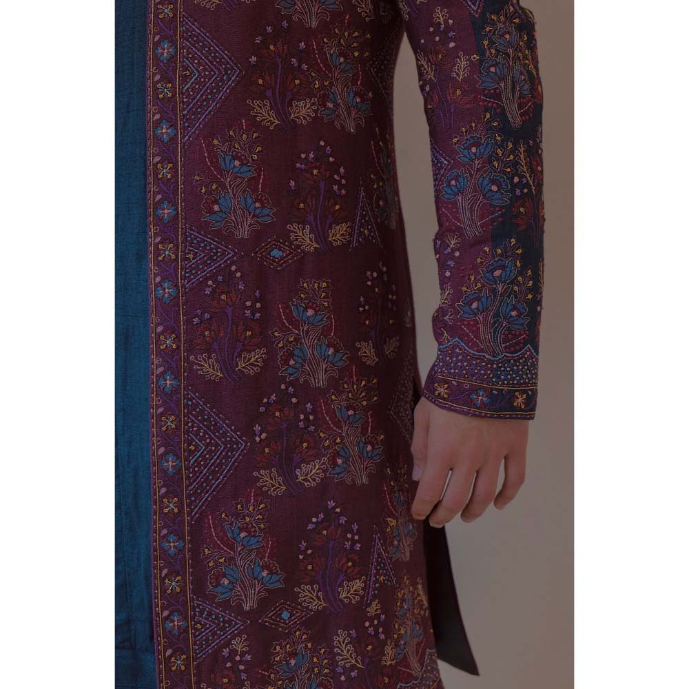 Jatin Malik Midnight & Wine Contemporary Jacket (Set of 3)