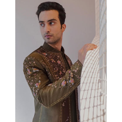 Jatin Malik The Dolce Olive Short Jacket (Set of 3)