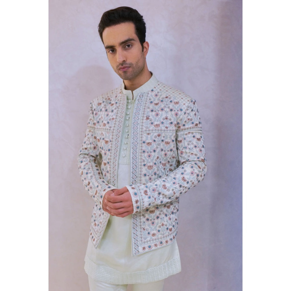 Jatin Malik Off White Moon Short Jacket (Set of 3)