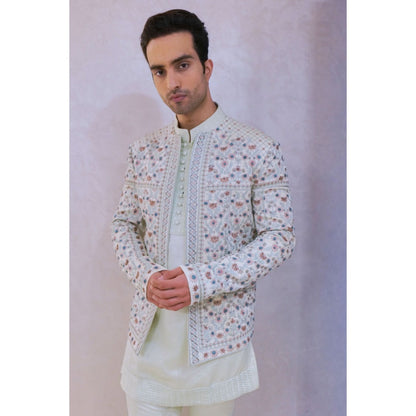 Jatin Malik Off White Moon Short Jacket (Set of 3)