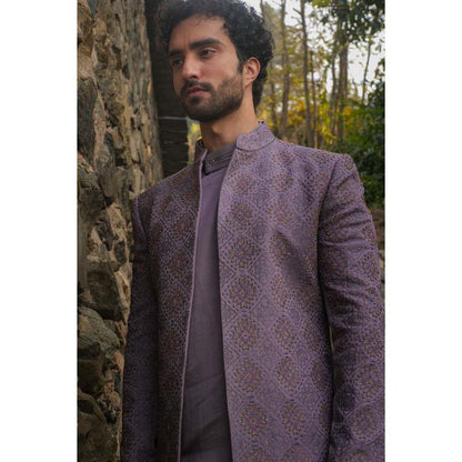 Jatin Malik English Purple Contemporary Jacket (Set of 3)