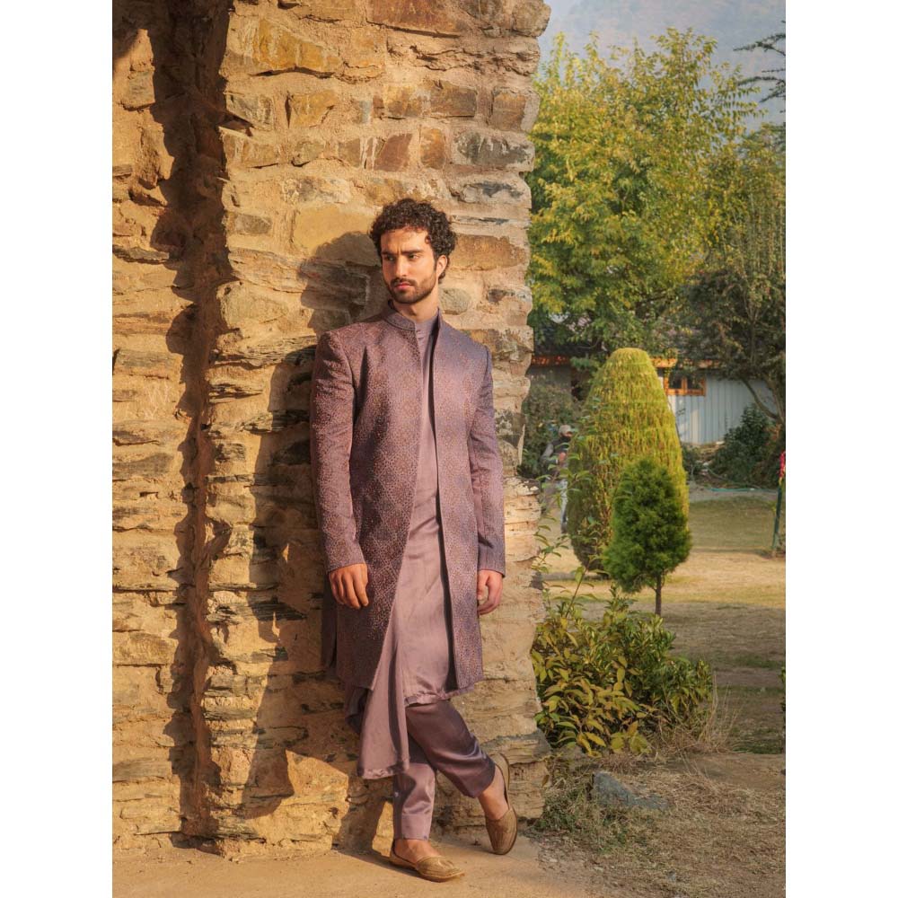 Jatin Malik English Purple Contemporary Jacket (Set of 3)