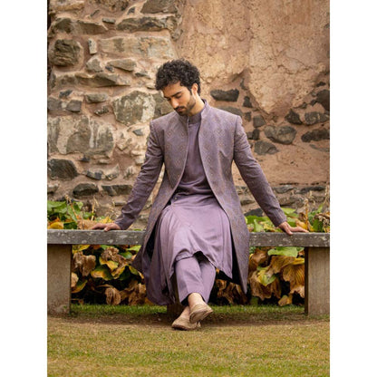 Jatin Malik English Purple Contemporary Jacket (Set of 3)