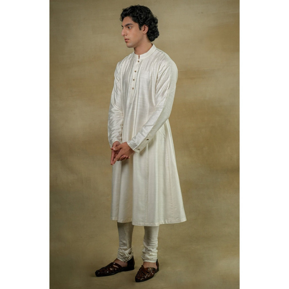 Jatin Malik Gardenia White Sherwani (Set of 3)