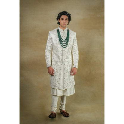 Jatin Malik Gardenia White Sherwani (Set of 6)