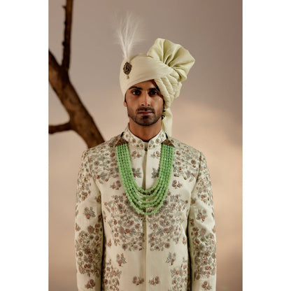 Jatin Malik The Elegant Groom Sherwani with Stole & Safa (Set of 5)