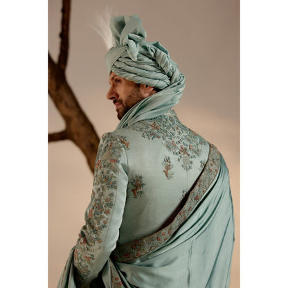 Jatin Malik Chateau Bloom Sherwani with Safa & Stole (Set of 5)