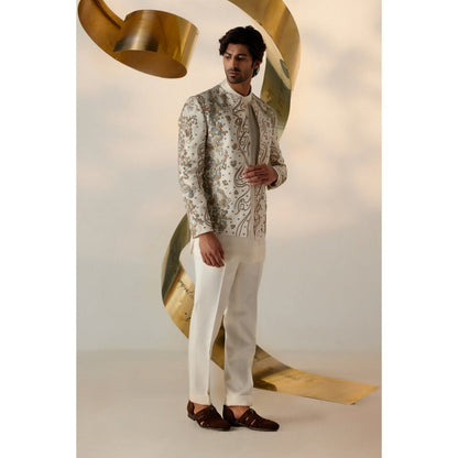 Jatin Malik Eleven Short Jacket with Kurta & Trouser (Set of 3)