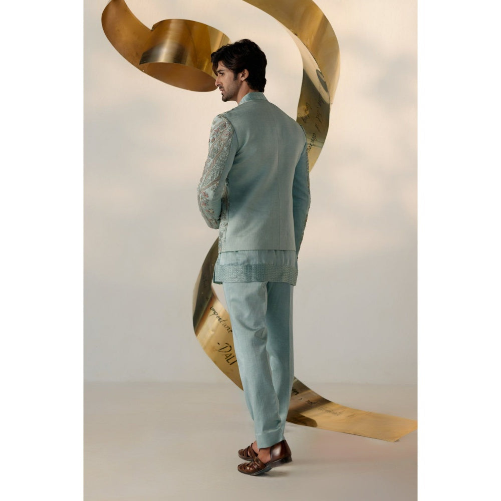 Jatin Malik Chateau Delight Short Jacket with Kurta & Trouser (Set of 3)