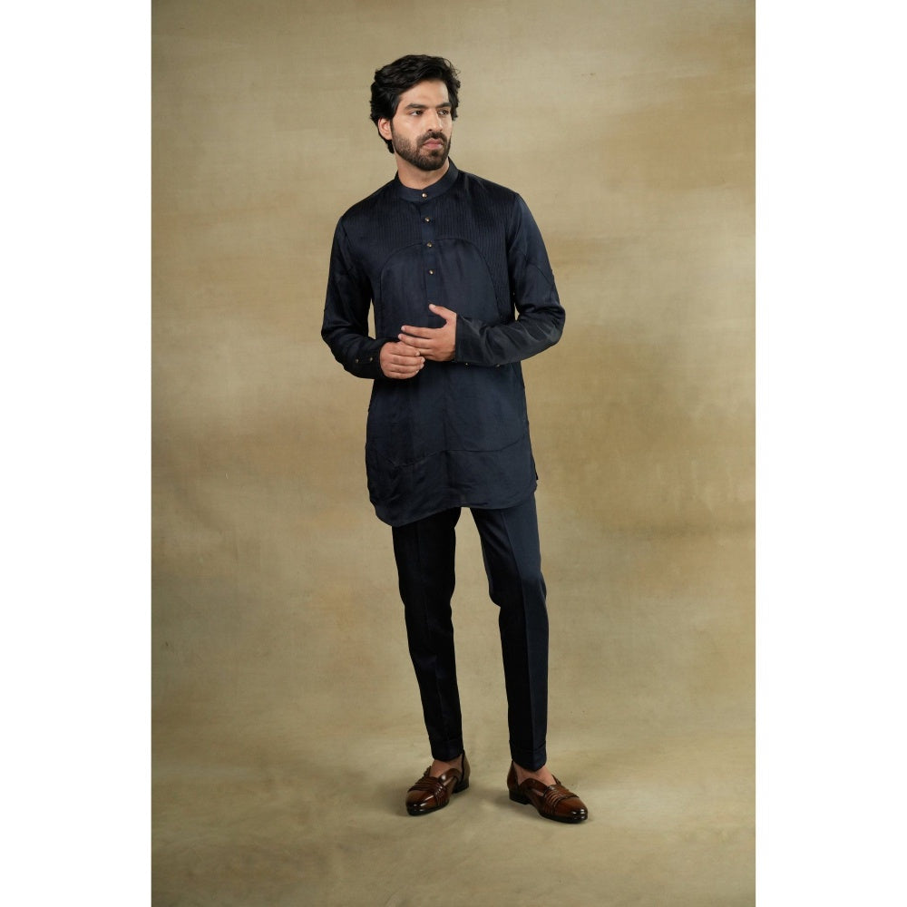 Jatin Malik Midnight Rose Short Jacket with Kurta & Trouser (Set of 3)
